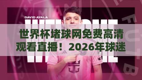 世界杯堵球网免费高清观看直播！2026年球迷必知的3大免费渠道