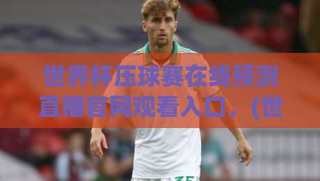 世界杯压球赛在线预测直播官网观看入口，(世界杯压球赛) 2026年观赛预测全攻略