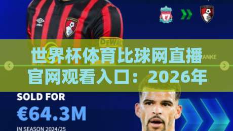 世界杯体育比球网直播官网观看入口：2026年球迷必收藏的观赛指南