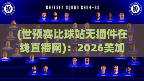 (世预赛比球站无插件在线直播网)：2026美加墨世预赛，告别卡顿的观赛指南