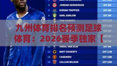 九州体育排名预测足球体育:2026赛季独家【九州体育排名预测足球体育】方法论与实战案例 九州体育排名预测足球体育:2026赛季独家【九州体育排名预测足球体育】方法论与实战案例