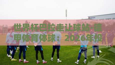 世界杯巴拉圭让球站-德甲体育体球：2026年投注新趋势与实战技巧全解析